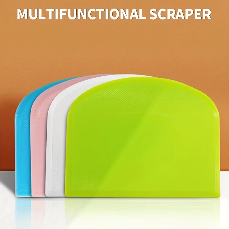 1pc Multifunctional Silicone Spatula - Dual-Ended Scraping Tool for Baking, Soft & Semi-Hard Dough, Cakes, Cream - Ergonomic Handle, Durable Kitchen Utensil for Professional & Home Use, Cake Decorating Tools, Ergonomic Spatula Design, Flexible Spatul